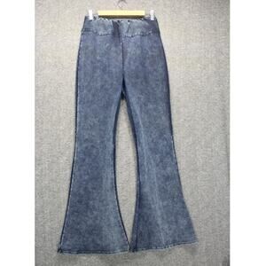 Elegant Blue Flare Denim Pants